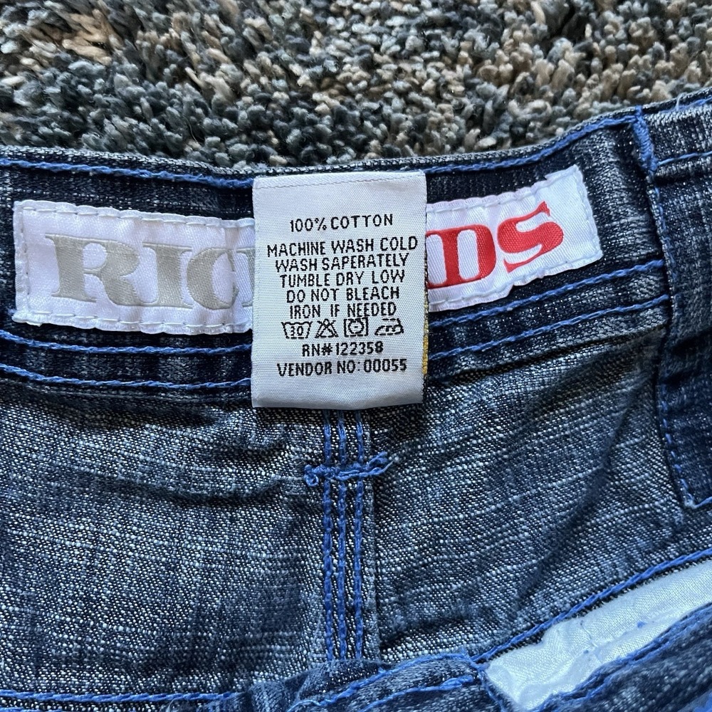 Rich Kids Men's Grunge Skater Wide Leg Relaxed Jeans Sz 32x34 Actual: 32Wx32L - Picture 4 of 10